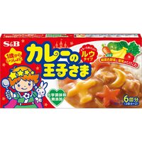 [Best Before:02.05.2024] Kids Curry Sauce Mix Block カレーの王子様ルウタイプ 80g (6 servings)