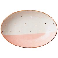 2P0084 Sesame Pink Curry Plate D24.7 H5.6