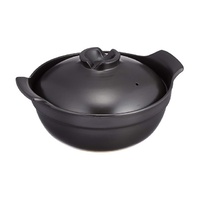 Boiling-over-preventive Clay Pot Gas Fire & Microwave-safe ふきこぼれにくい 土鍋 ガス火・レンジ対応 9号 (For 4-5pp）