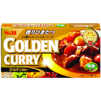 S&B Golden Curry Medium 198g | ゴールデンカレー 中辛　198ｇ